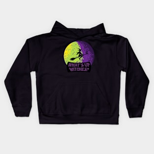 Halloween What's up Witches? Kids Hoodie